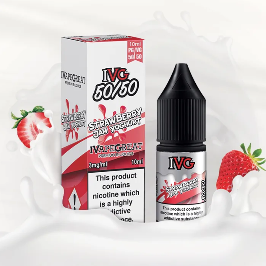 10ml IVG 50/50: Strawberry Jam Yoghurt