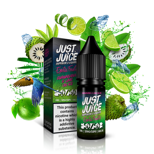 10ml 50/50 Just Juice Exotic Fruits Guanabana & Lime on Ice
