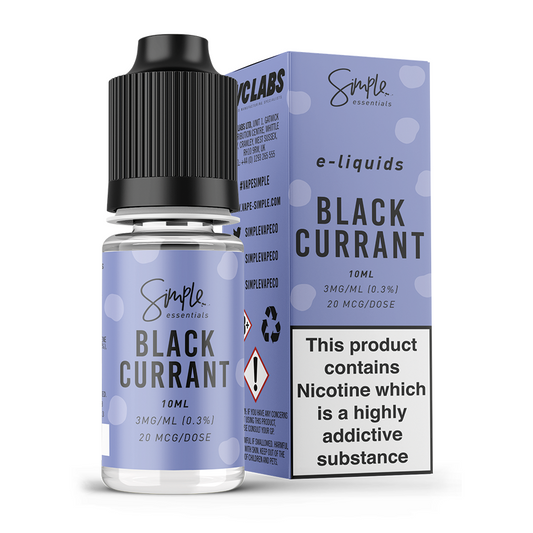 10ml 50/50 Simple Essentials Blackcurrant