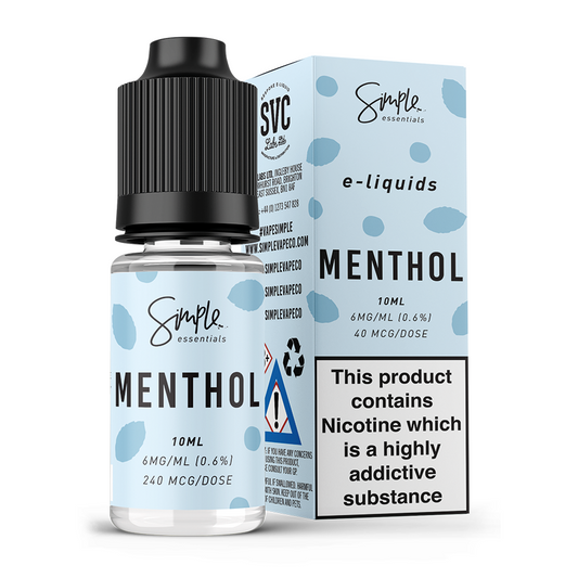 10ml 50/50 Simple Essentials Menthol