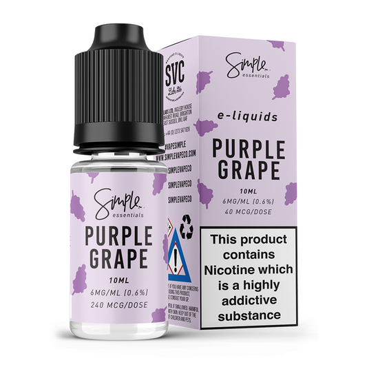 10ml 50/50 Simple Essentials Purple Grape