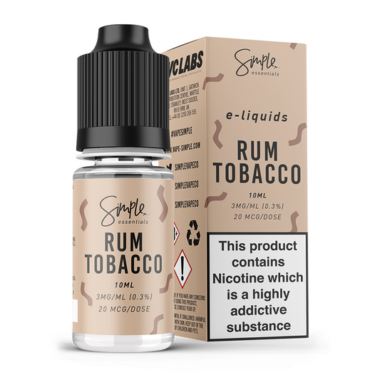 10ml 50/50 Simple Essentials Rum Tobacco