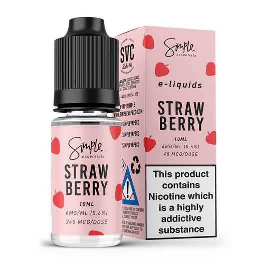 10ml 50/50 Simple Essentials Strawberry