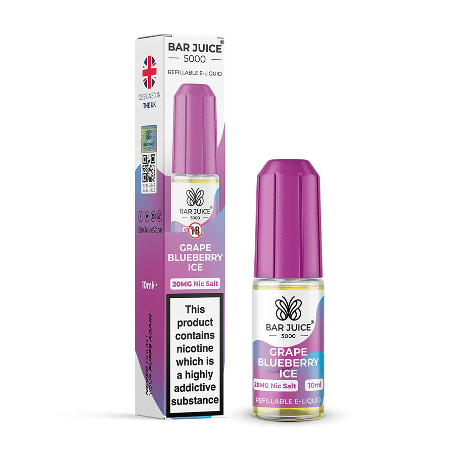 Nic Salt Bar Juice 5000 Grape Blueberry Ice