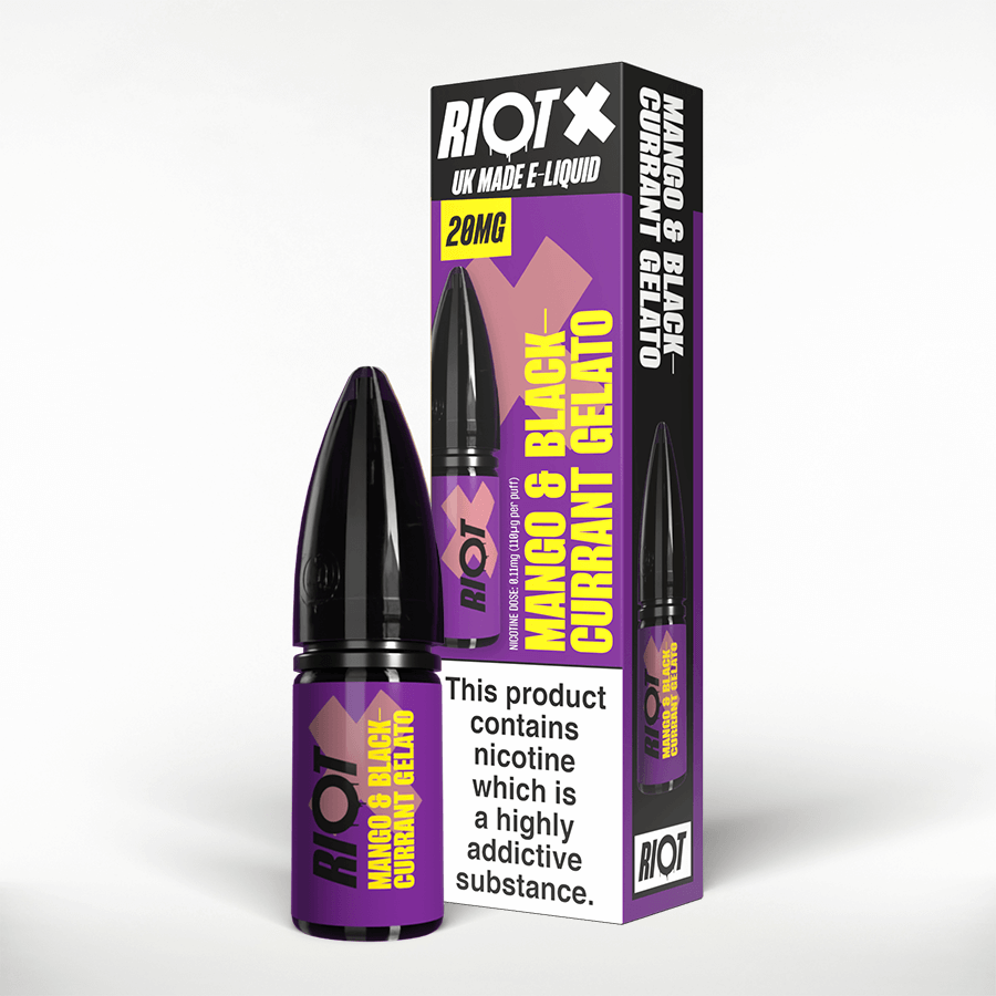 Nic Salt Riot X - Mango & Blackcurrant Gelato