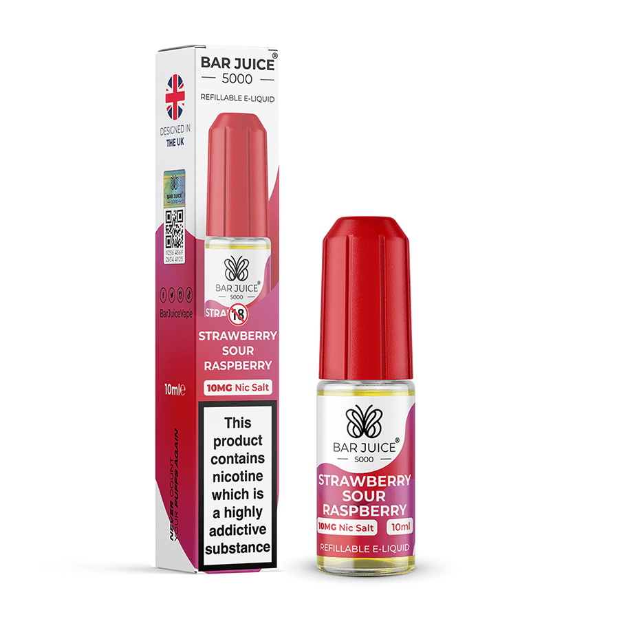 Nic Salt Bar Juice 5000 Strawberry Sour Raspberry
