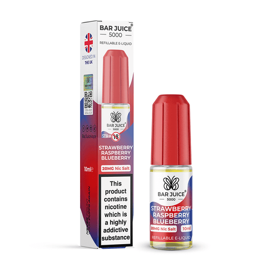 Nic Salt Bar Juice 5000 Strawberry Raspberry Blueberry