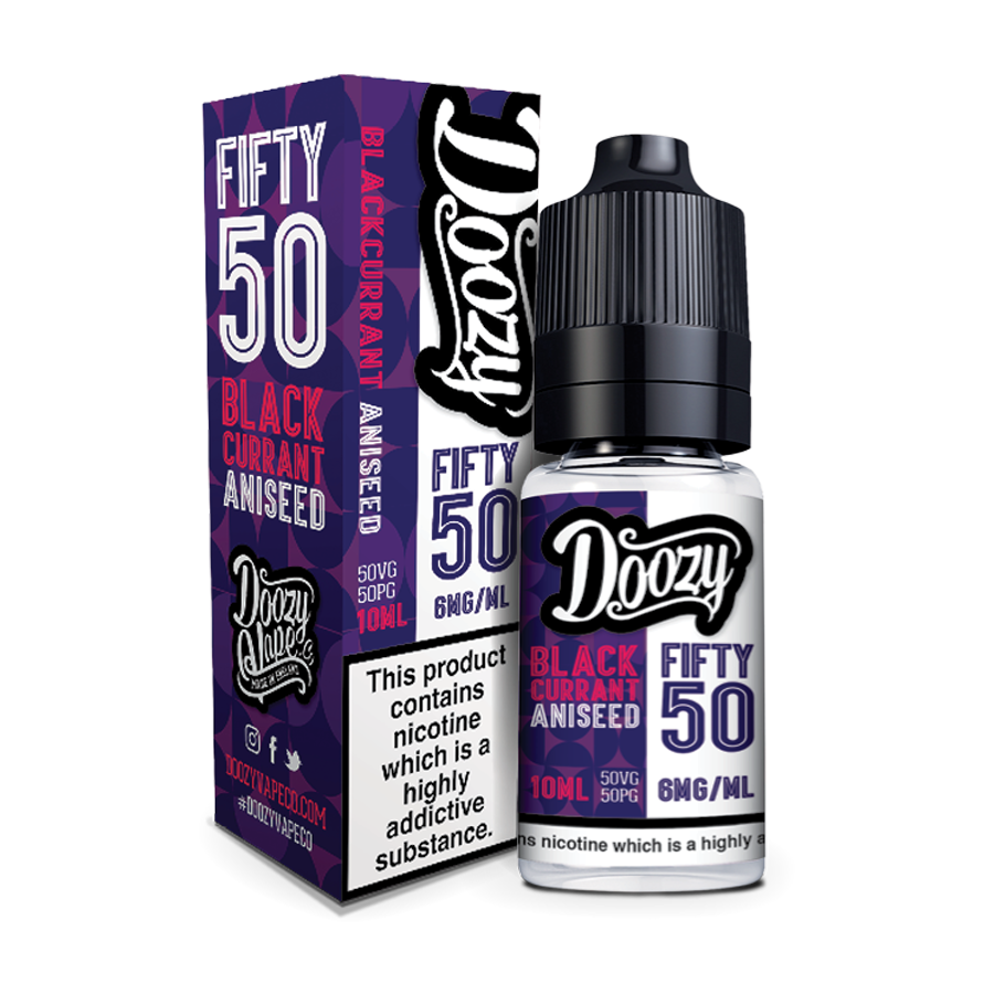 10ml Doozy Fifty 50 Blackcurrant Aniseed