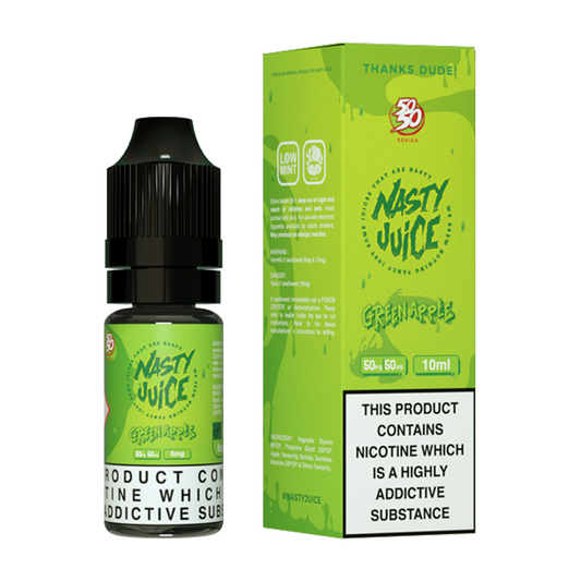 10ml 50/50 Nasty Juice Green Ape (Green Apple)